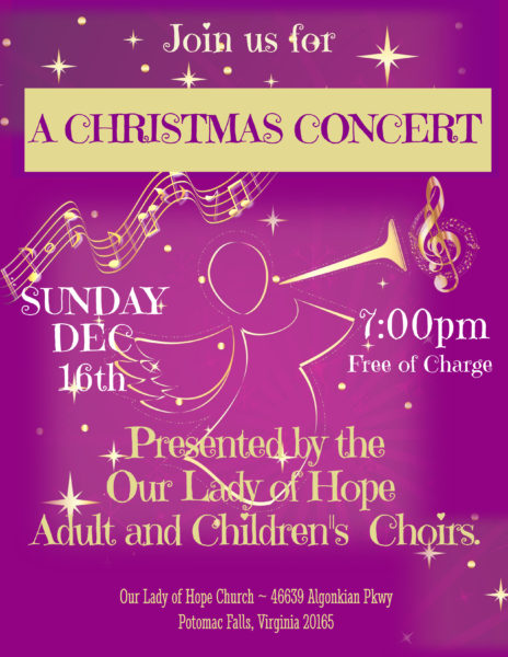 Christmas Concert Flyer | Our Lady of Hope Roman Catholic Church